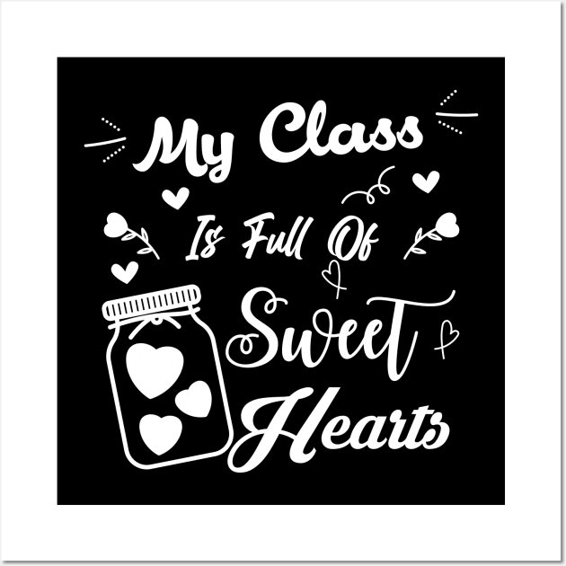 my class full of sweet hearts Wall Art by soufibyshop